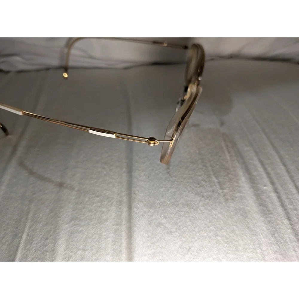 Silhouette Titanium Half Rim Eyeglasses Frames 4337 20 6051 White Gold 54-17-140